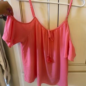 Show me your Mumu off the shoulder pink top, XS
